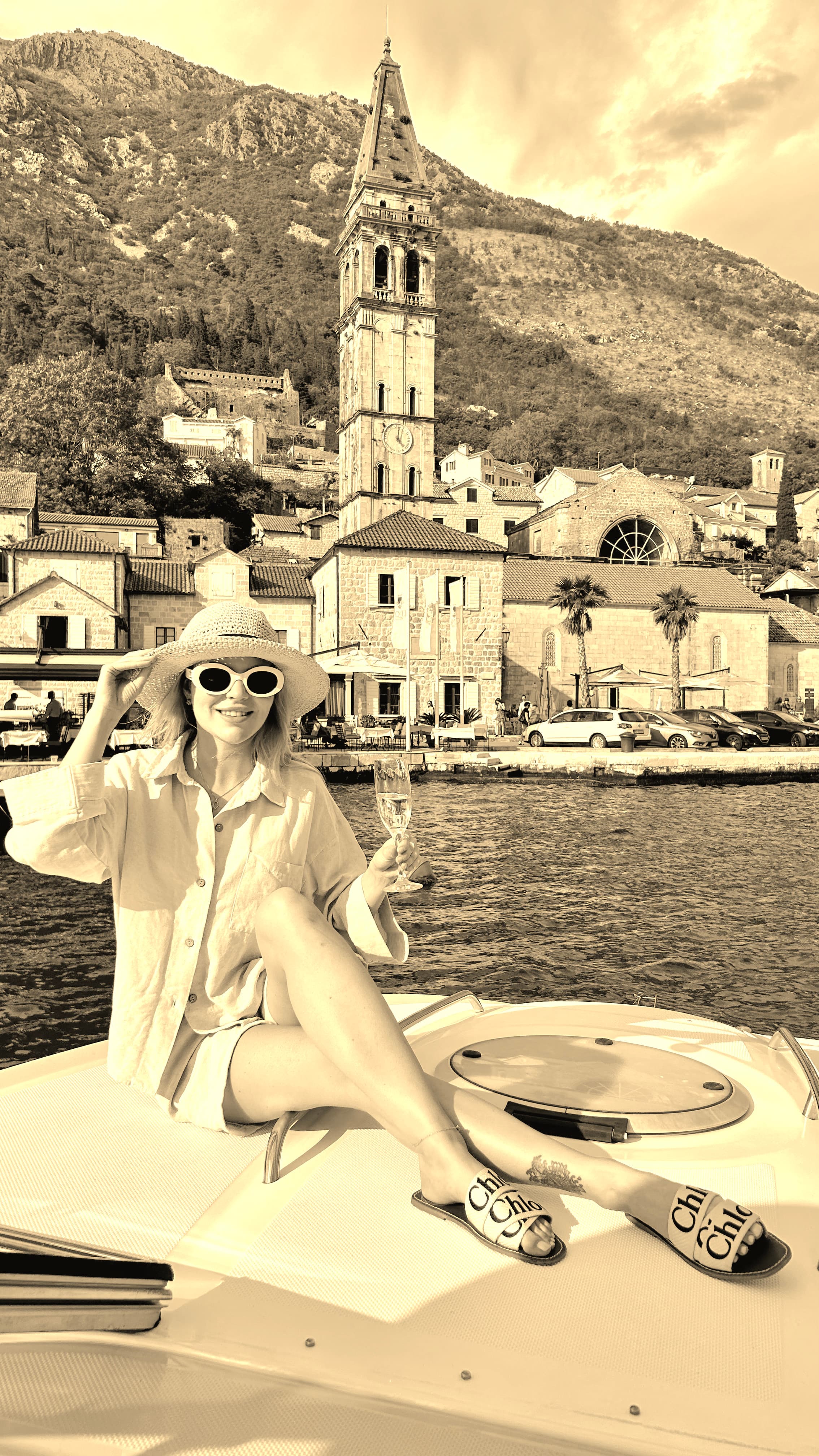 boka bay as seen from the sky